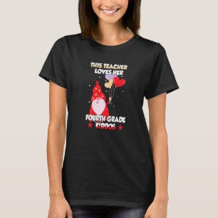 Konversationshjärta Lärare Älskar Henne 4:e Klass T Shirt