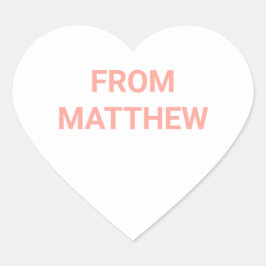 Konversationshjärtans dagstickers hjärtformat klistermärke