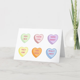 Konversationshjärtans kort - tomt insida