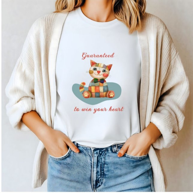 Konversationsstart för färgad Lycklig-katt T Shirt (Skapare uppladdad)