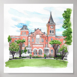 Konvertera Wilson Hall Watercolor-utskrift Poster