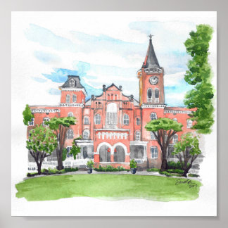Konvertera Wilson Hall Watercolor-utskrift Poster