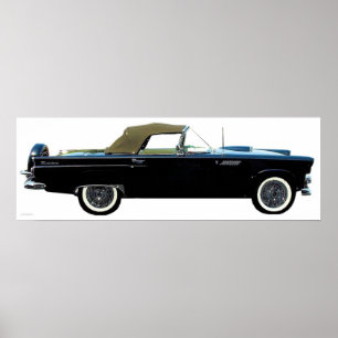 KONVERTIBEL AFFISCH FÖR 1956 T-BIRD