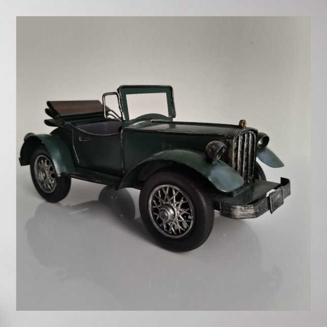 konvertibel bil i den gammaldags reflexbilen i sti poster (Framsidan)