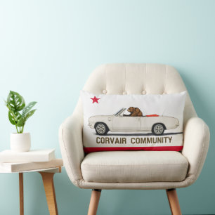 Konvertibel Flagga i Corvair Community California  Lumbarkudde