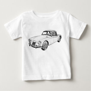 Konvertibel sportbilillustration för MG T Shirt