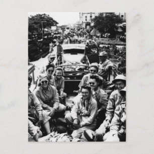 Konvoj för sjuksköterskor WWII Vykort