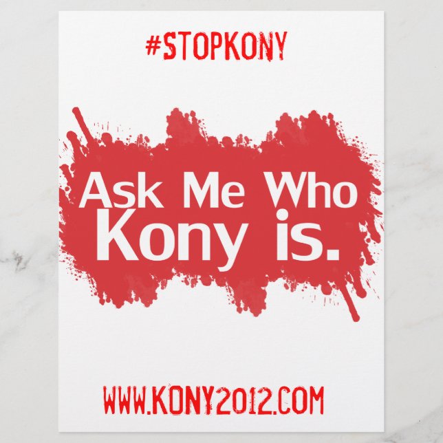 Kony 2012 färg Flyers (Framsidan)