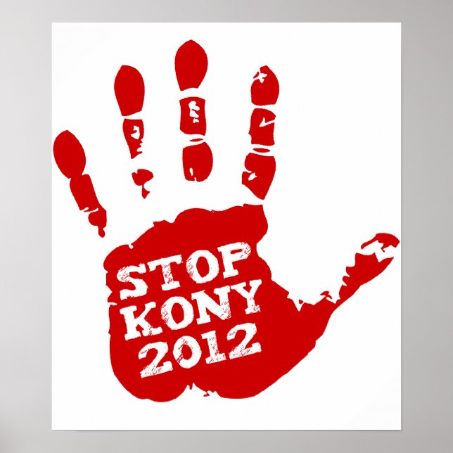 Kony 2012 Handprint Stop Joseph Kony Poster (Framsidan)