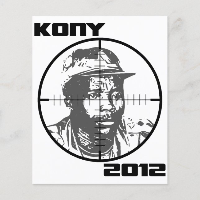 Kony 2012 Joseph Kony Target Crosshairs Flygblad (Framsidan)