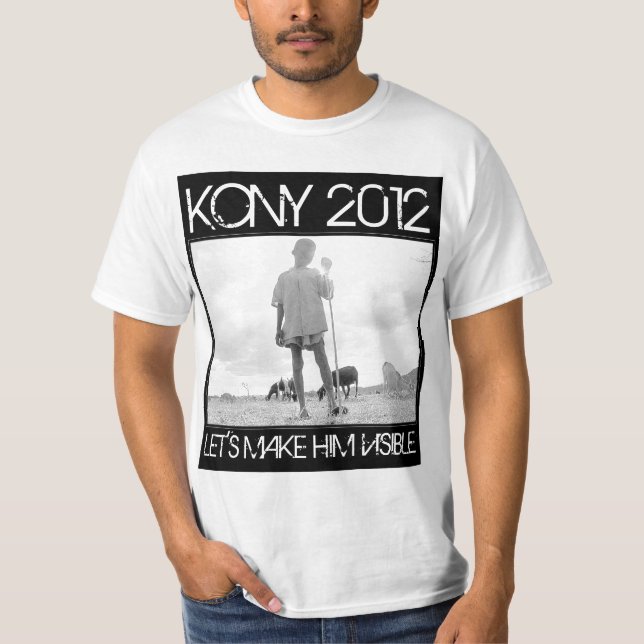 KONY 2012 - Låt oss göra honom synlig T-shirt (Framsida)