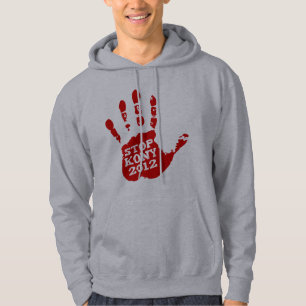 Kony 2012 röda Handprint stopp Joseph Kony Sweatshirt