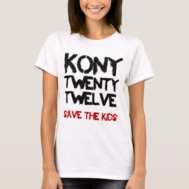 Kony 2012 - skjortan "spara för ungarna   " t-shirt (Framsida)