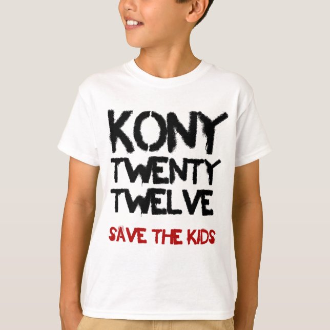 Kony 2012 - skjortan "spara för ungarna   " tee shirt (Framsida)