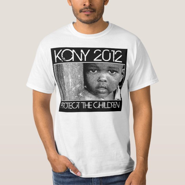 KONY 2012 - Skydda barnen Tee Shirt (Framsida)