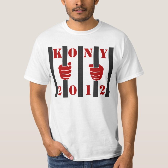 Kony 2012 stoppJoseph Kony fängelse Tee Shirt (Framsida)