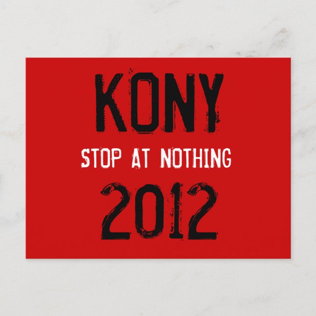 Kony 2012-vykort vykort (Framsida)