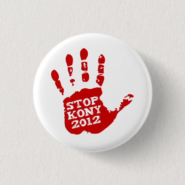 Kony Handprint stopp 2012 Joseph Kony Knapp (Framsida)