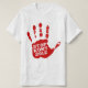 Kony Handprint stopp 2012 Joseph Kony T-shirt (Design framsida)