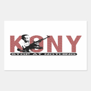 KONY - Stoppa på ingenting. Barnsoldat Rektangulärt Klistermärke