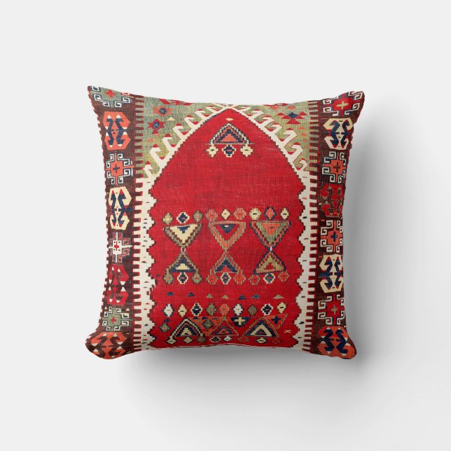 Konya Central Anatolian Niche Kilim Skriv ut Kudde (Framsida)