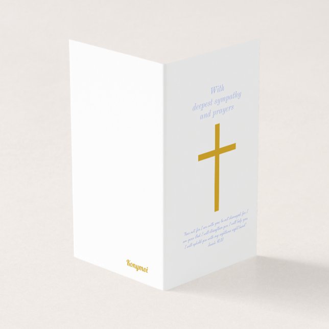Konymoi "Sympathy Card" med en bibel vers Kort (Utsida)