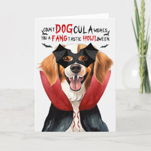 Kooikerhondje Hund Funny Count DOGcula Halloween Helgkort