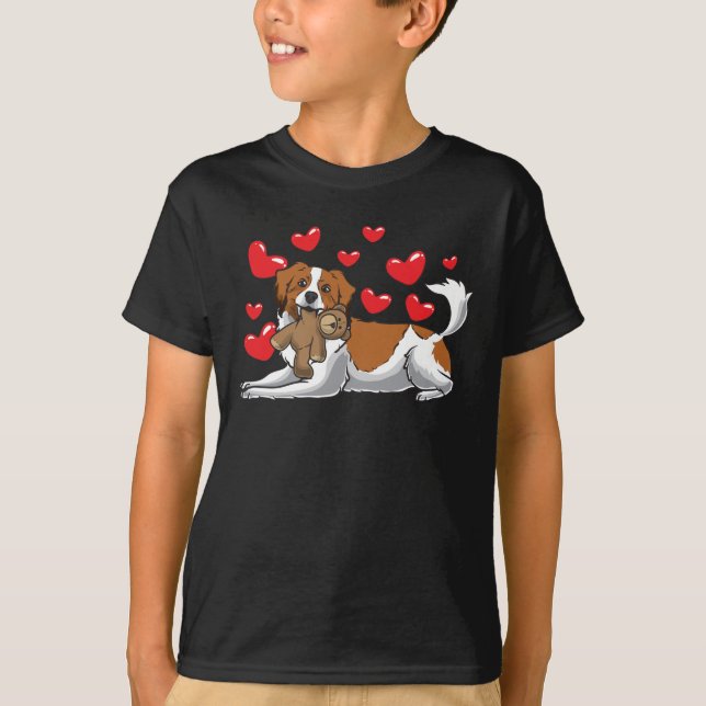 Kooikerhondje med mjukisdjur t shirt (Framsida)
