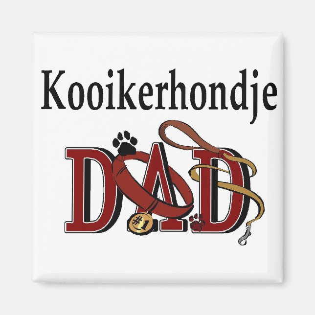 Kooikerhondje Pappa Gifts Magnet (Framsidan)