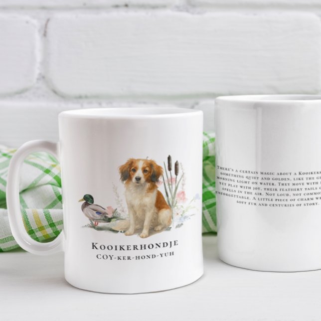 Kooikerhondje Watercolor Hund Kaffemugg (Skapare uppladdad)