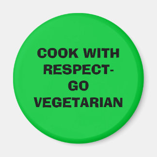 KOOK MED RESPEKT-GO VEGETARIAN MAGNET