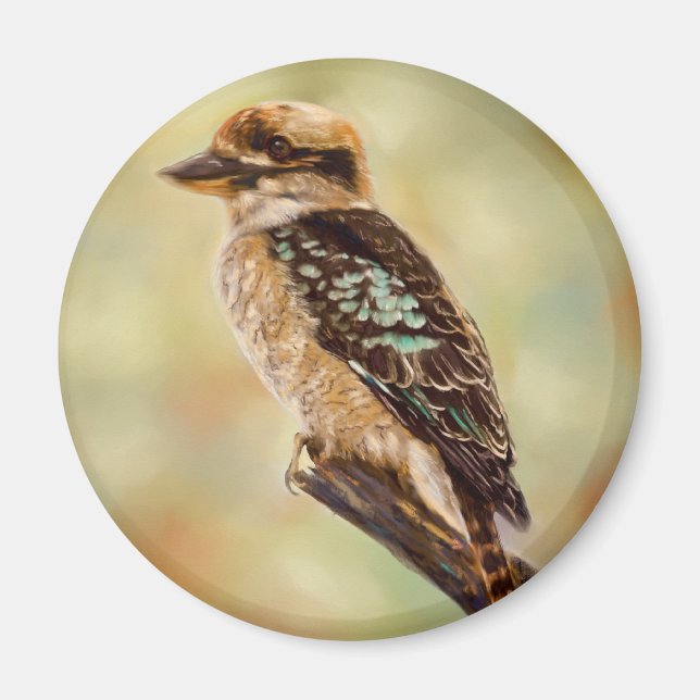 Kookaburra - Australian Bird Art Magnet (Framsidan)
