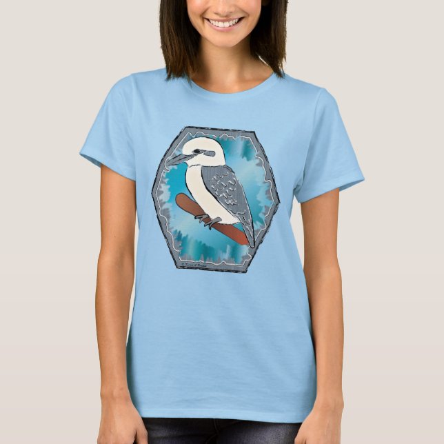 Kookaburra Bird T Shirt (Framsida)