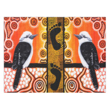 Kookaburra Dreaming Aboriginal Art Tablecloth