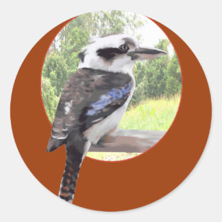 Kookaburra i Circle Runt Klistermärke
