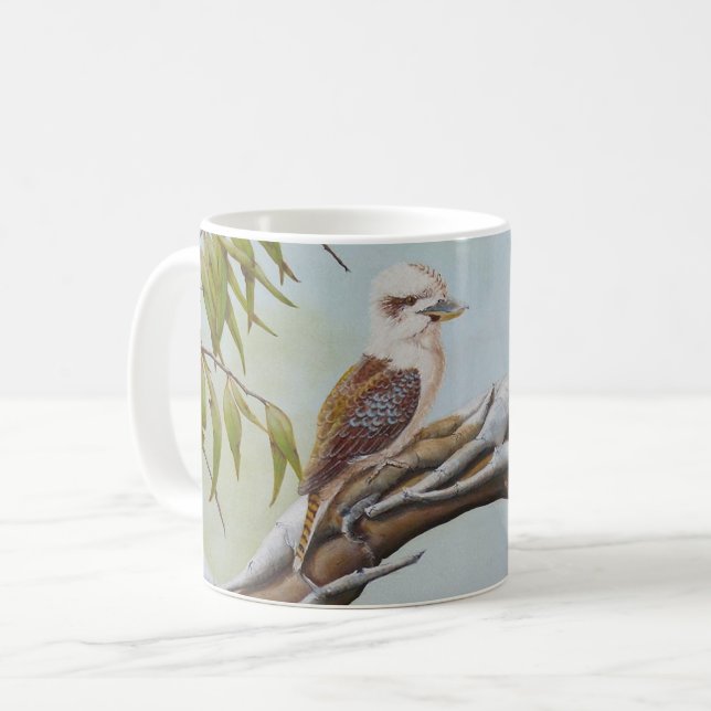 Kookaburra i gumtree art australian kaffemugg (Framsida vänster)
