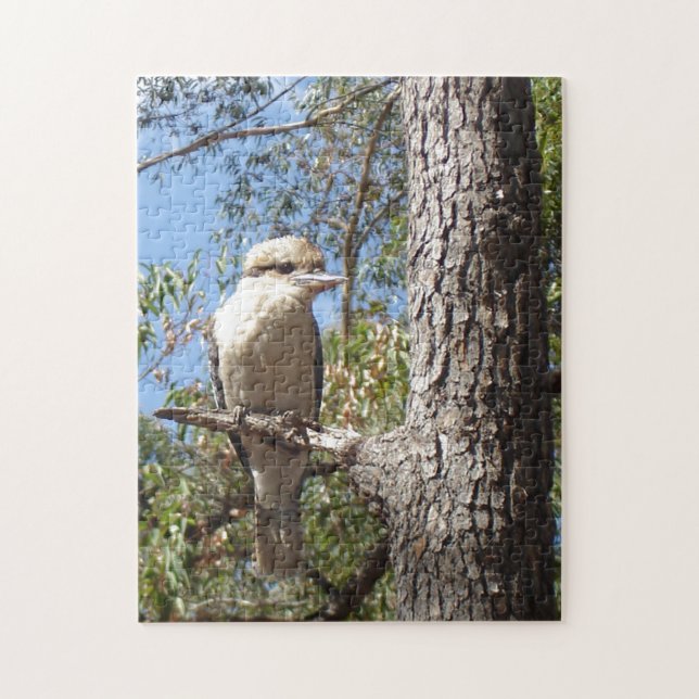 Kookaburra i träd pussel (Vertikal)