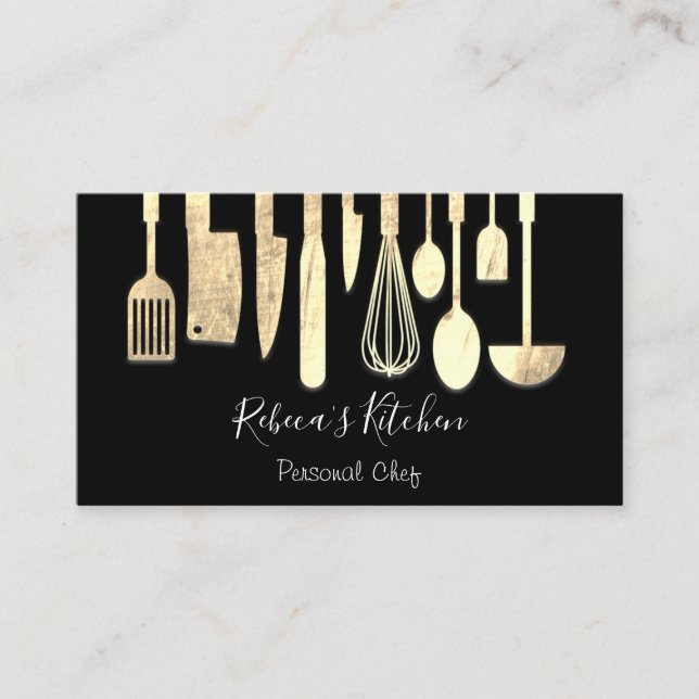 Kookerar Personal Chef Restaurant CateringGoldBlac Visitkort (Framsida)