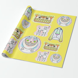 Kooky Cats och Odd Hundar Wrapping Papper Roll Presentpapper