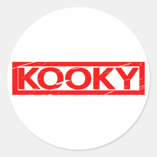 Kooky Frimärke Runt Klistermärke (Framsida)
