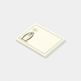 Kooky Tecknad Uggla Heart Ram Post-it Block