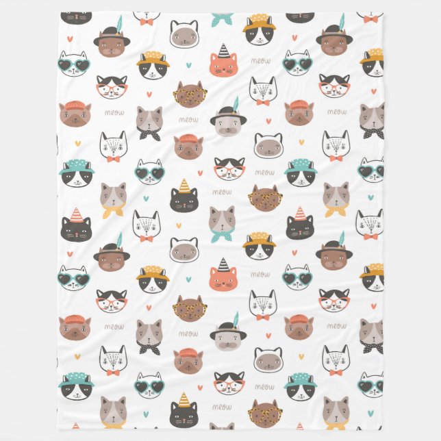 Kool Cats 60 x 80 Fleece Blanket (Framsidan)