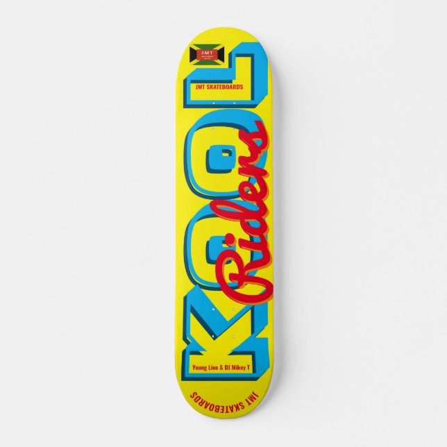 KOOL RIDERS JMT 7 3/4" Skateboarddäck Mini Skateboard Bräda 18,5 Cm (Framsida)