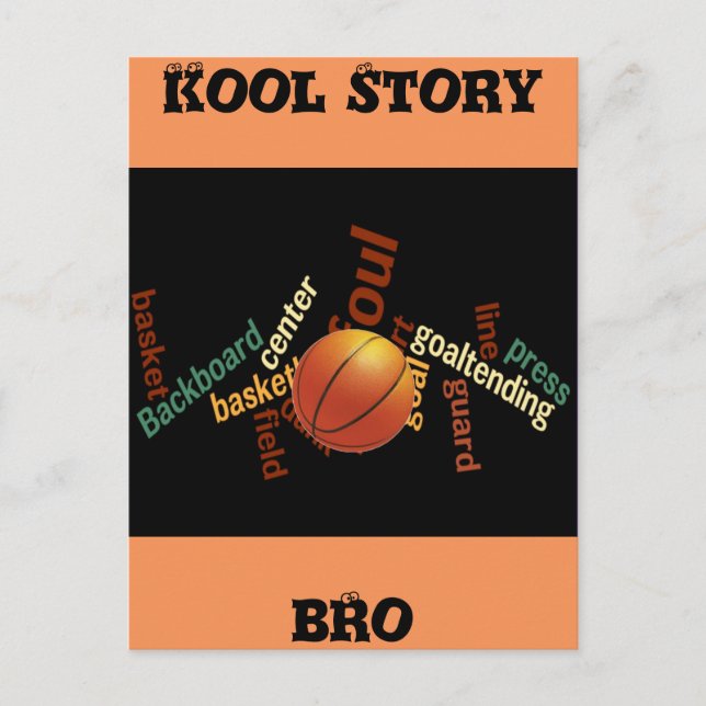Kool Story Bro Basketball Sport Fanatics-kort Vykort (Framsida)