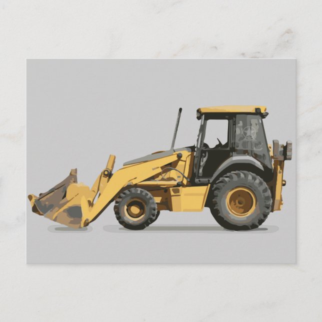 Koolest Construction Excavator Digger Vykort (Framsida)