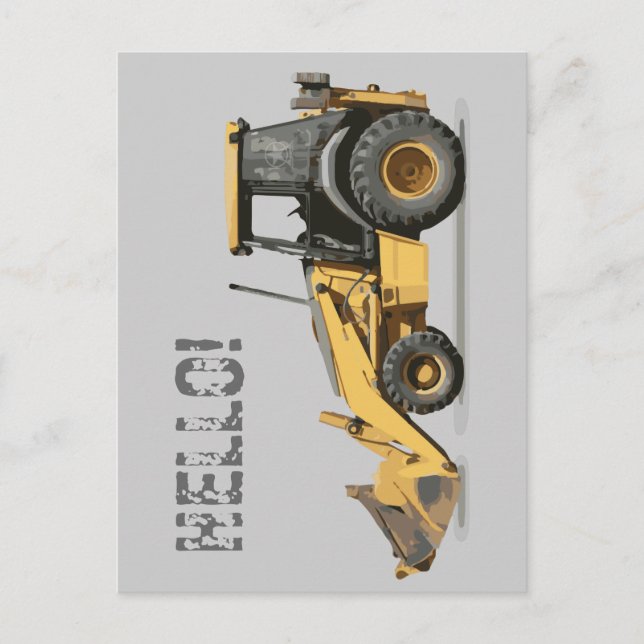 Koolest Construction Excavator Digger Vykort (Framsida)