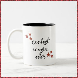 Koolest Cousin nånsin Black and Red Två-Tonad Mugg