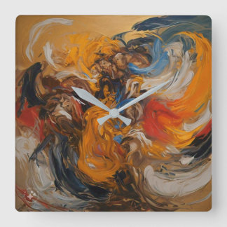 Koonig Wall Clock, 10-tums Round Black Wooden Ram Fyrkantig Klocka