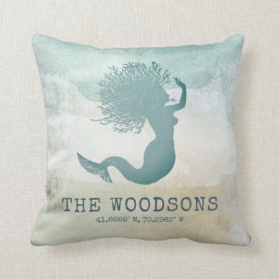 Koordinat för Beach House Family Nautical Anpassni Kudde