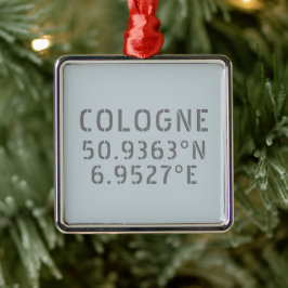 Koordinater för Colone Latitude Longitud Julgransprydnad Metall